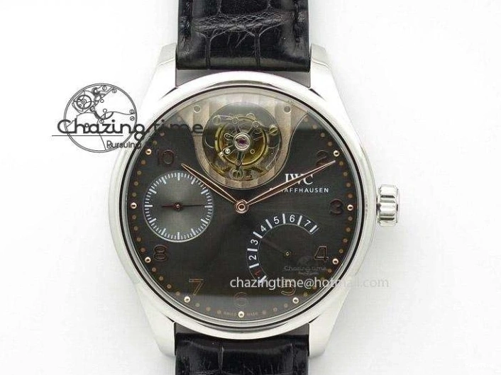 MIROTIME 0422 Compact Portuguese IW545409 RG ZF 1:1 Best Edition White Dial On Brown Leather Strap A 7336